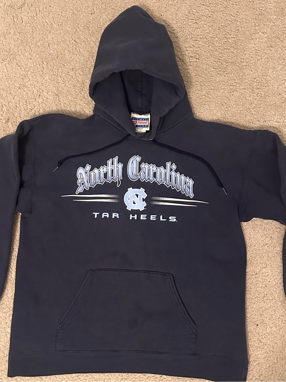 Hanes Navy North Carolina Tar Heels Pullover Hoodie
